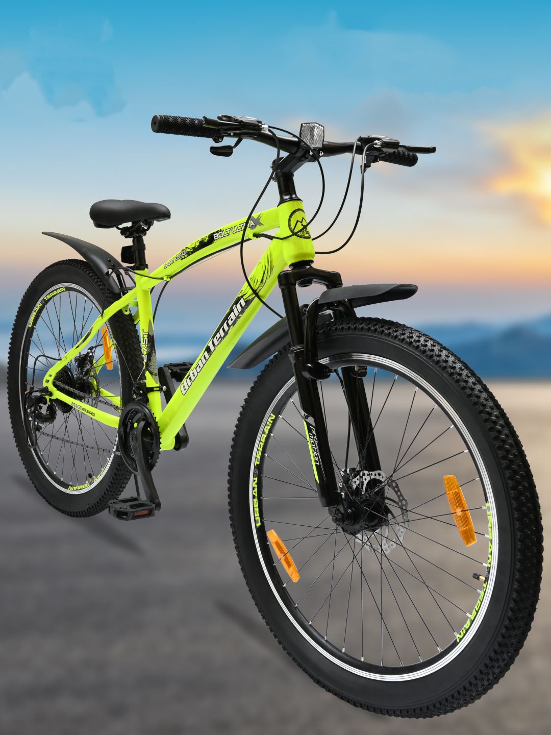 

URBAN TERRAIN Bolt Ultra 27.5T 21 Speed Shimano Gear Mountain Bicycle, Green