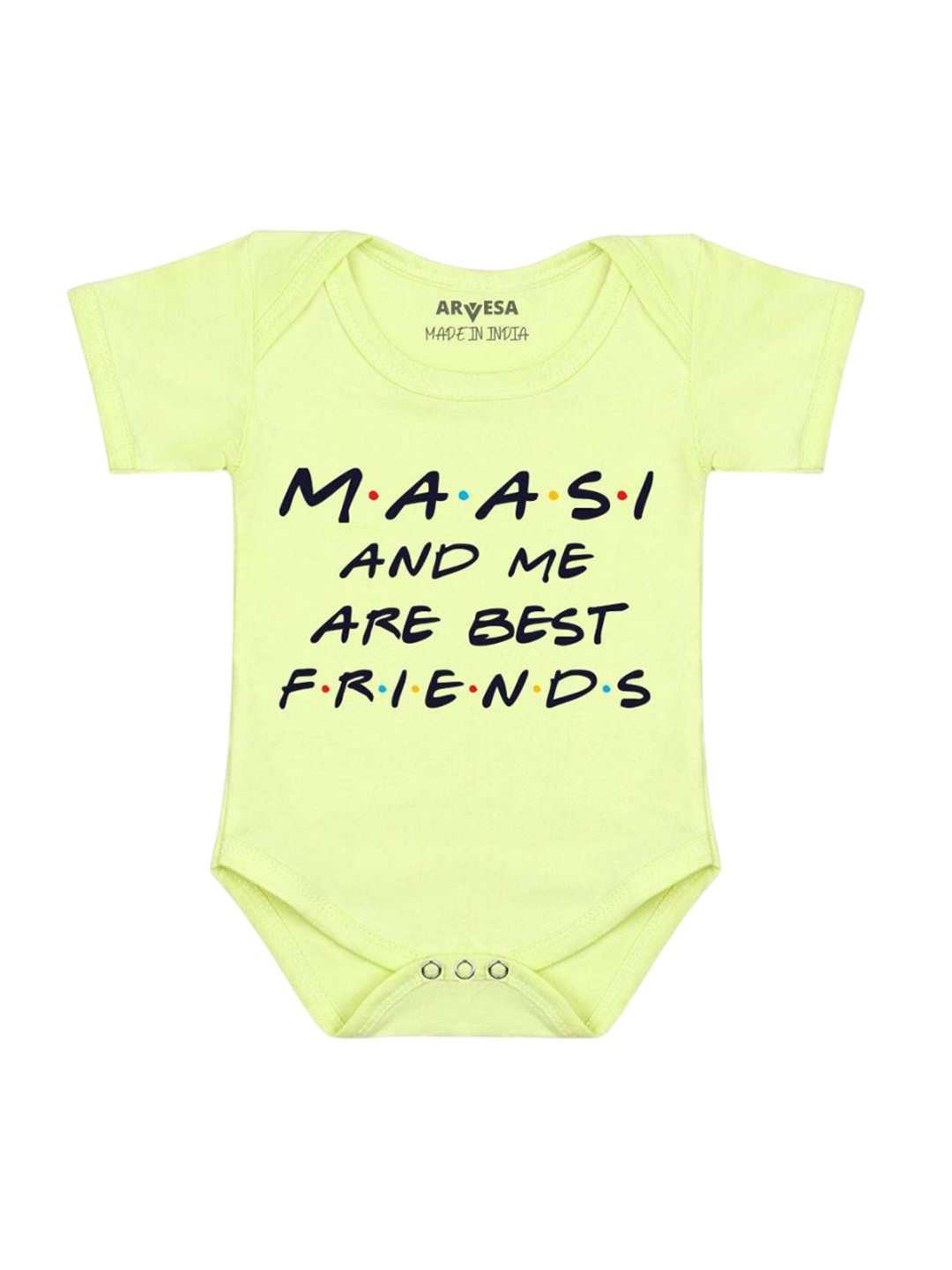 

Arvesa Maasi & Me Are Best Friend Printed Romper, Yellow