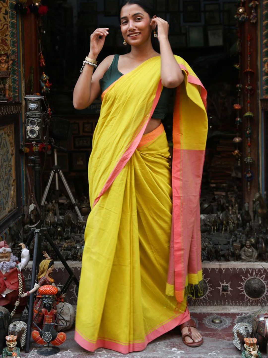 

Moora Pure Cotton Saree, Yellow