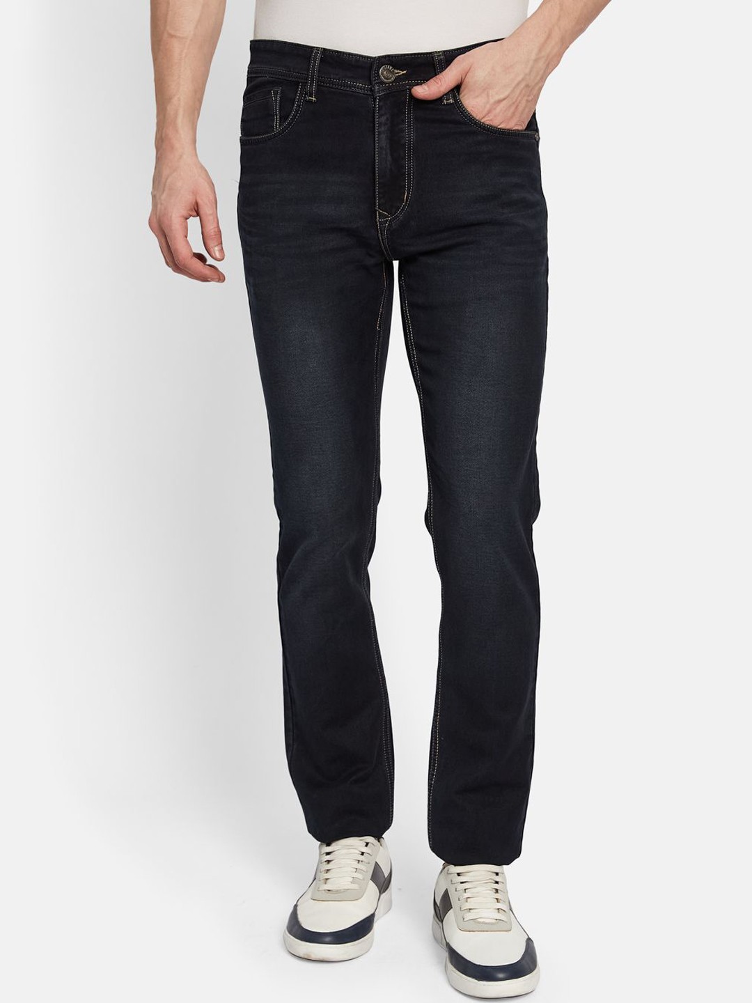 

Octave Men Light Fade Stretchable Regular Fit Jeans, Grey