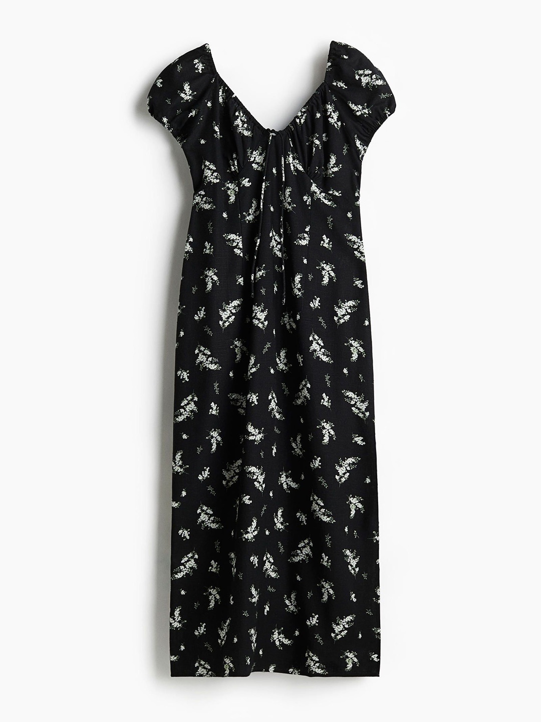 

H&M Tie-Detail Maxi Dress, Black