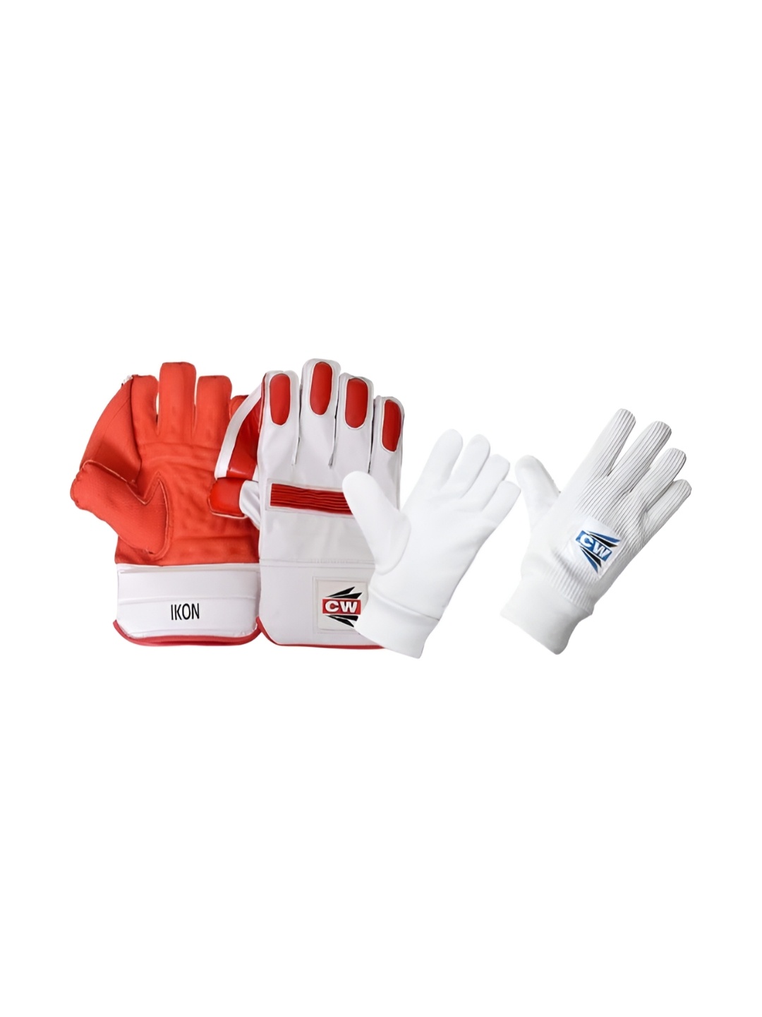 

CW Men Wicket Keeping Gloves With Inner Gloves, White