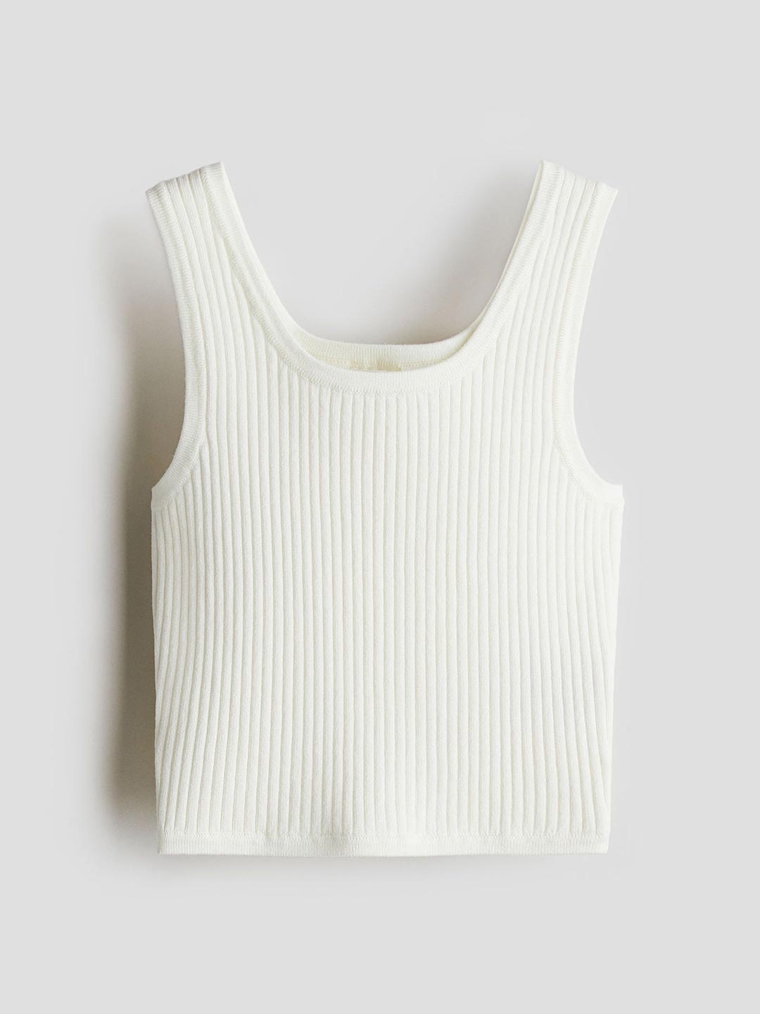 

H&M Rib-Knit Vest Top, White
