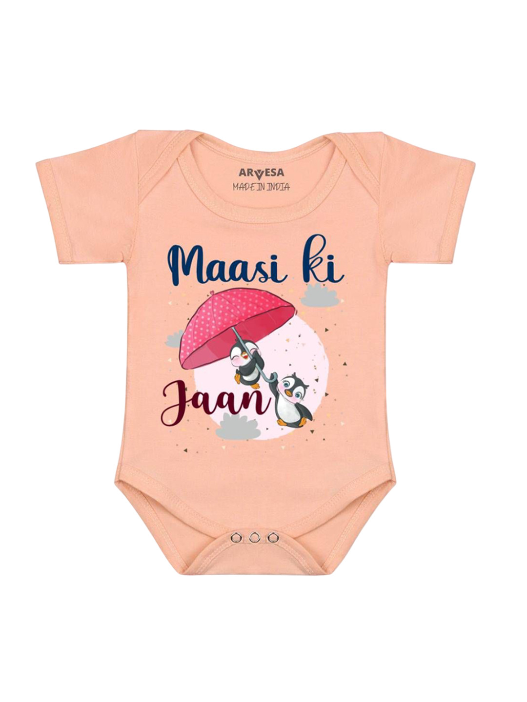 

Arvesa Maasi Ki Jaan Printed Romper, Peach