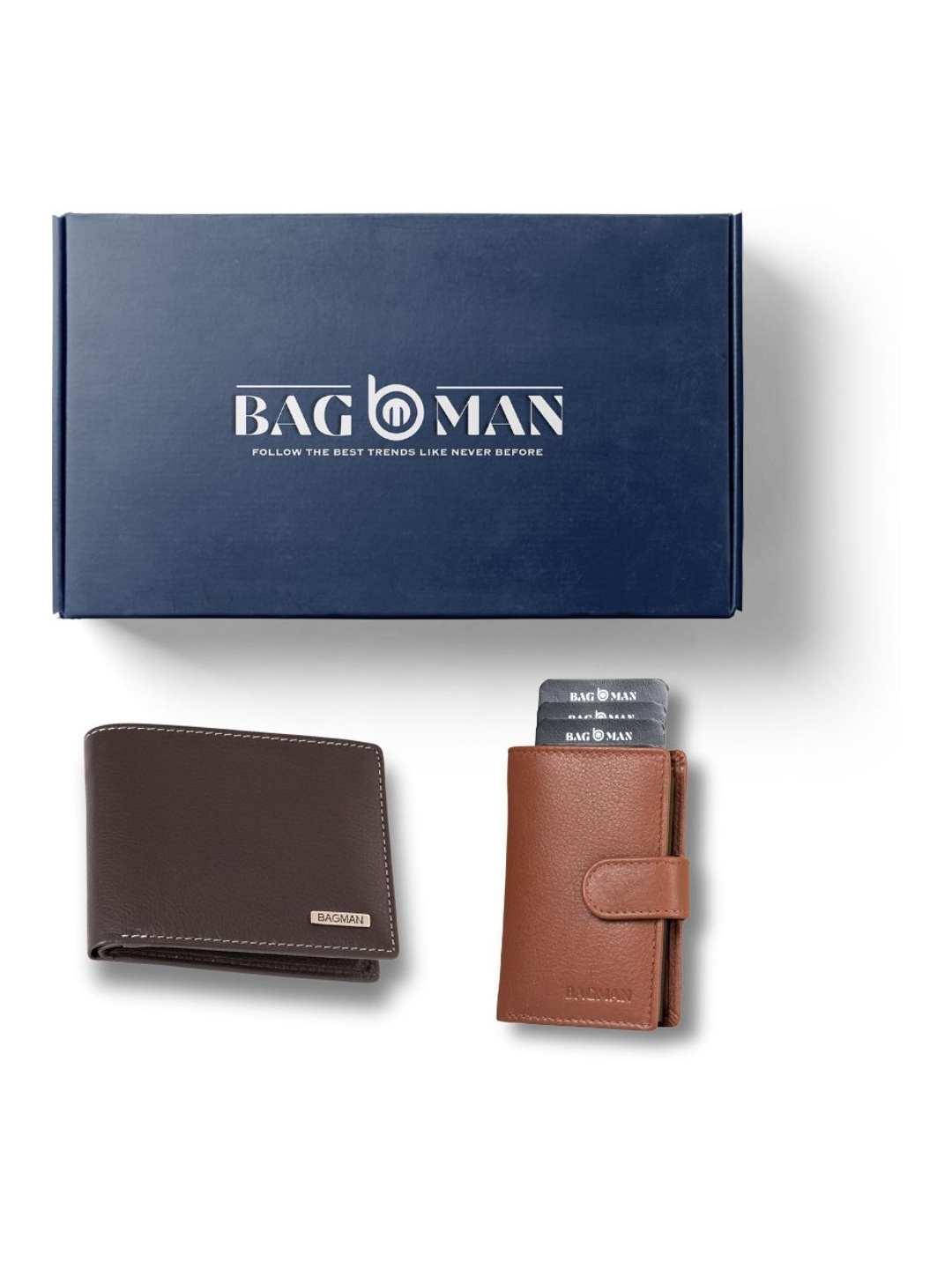 

BAGMAN Unisex Accessory Gift Set of, Brown