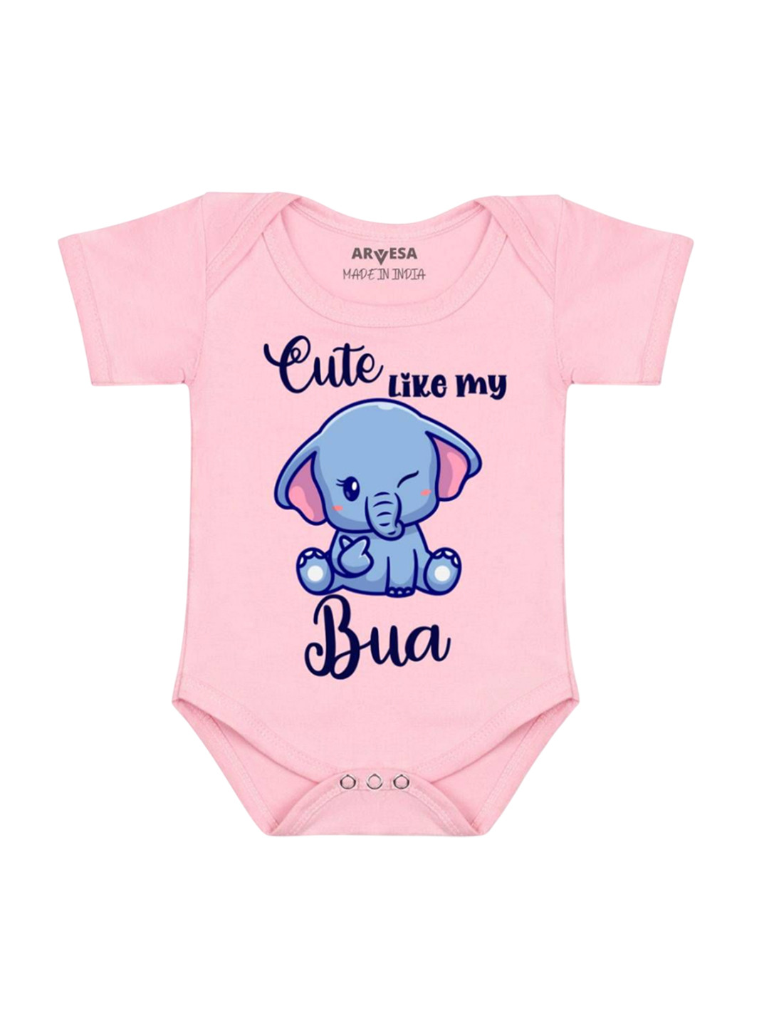 

Arvesa Infants Kids Printed short sleeves Romper, Pink