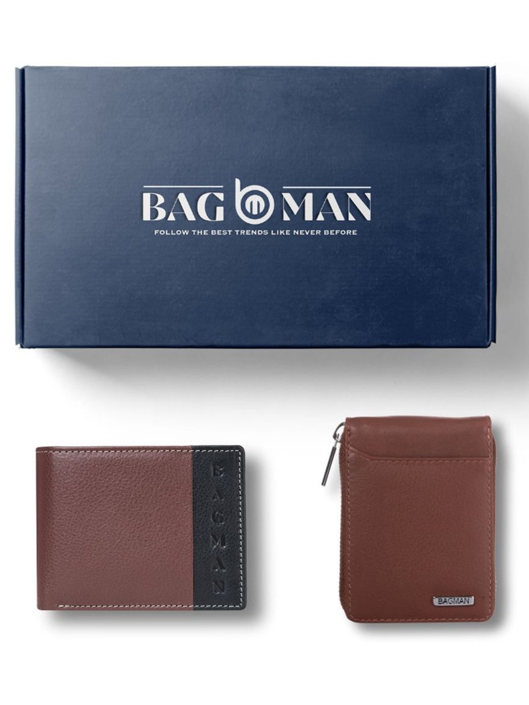 

BAGMAN Unisex Accessory Gift Set of, Brown