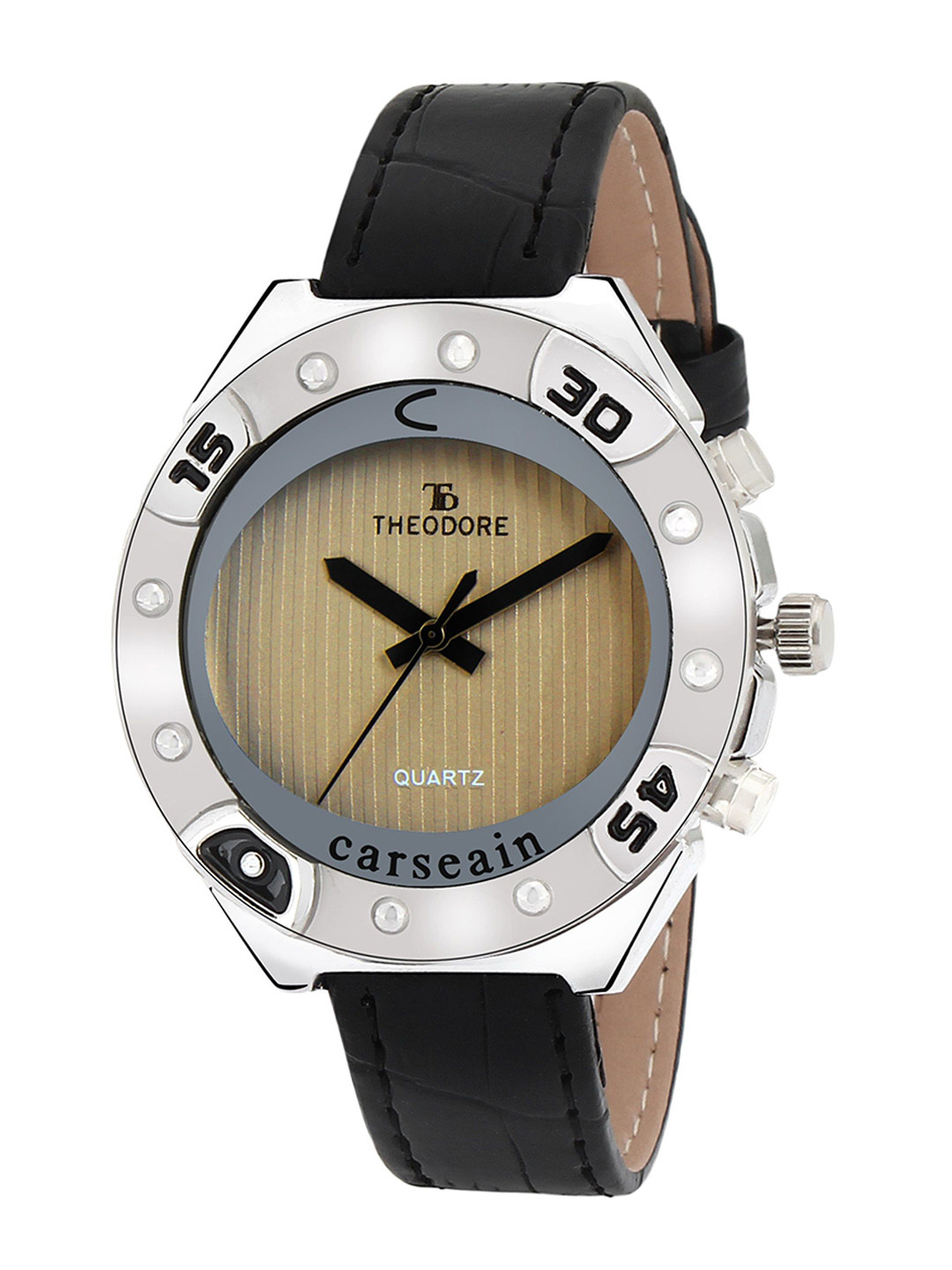 

THEODORE Women Dial & Leather Straps Analogue Watch TD16151, Black