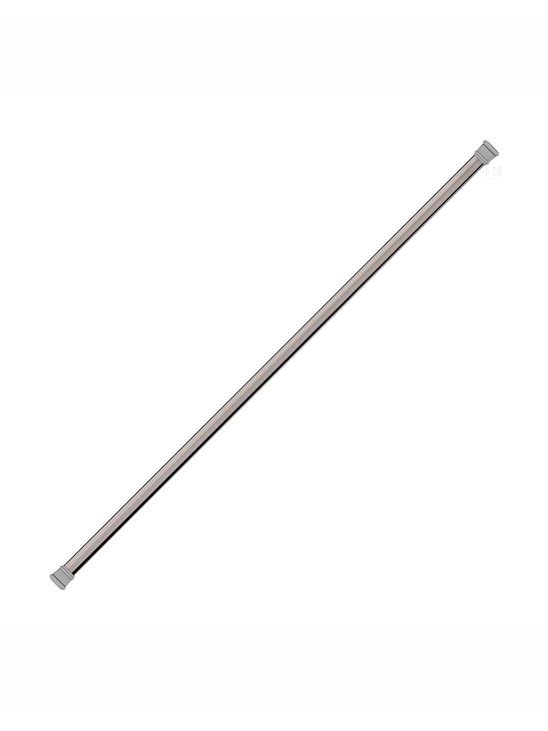 

HomeCloud Grey Expandable Curtain Rod WithBrackets