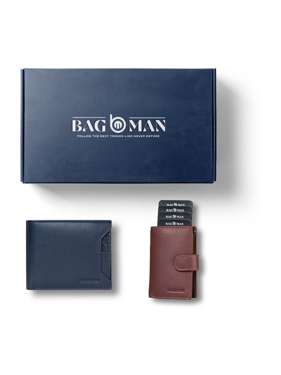 

BAGMAN Unisex Accessory Gift Set of, Navy blue