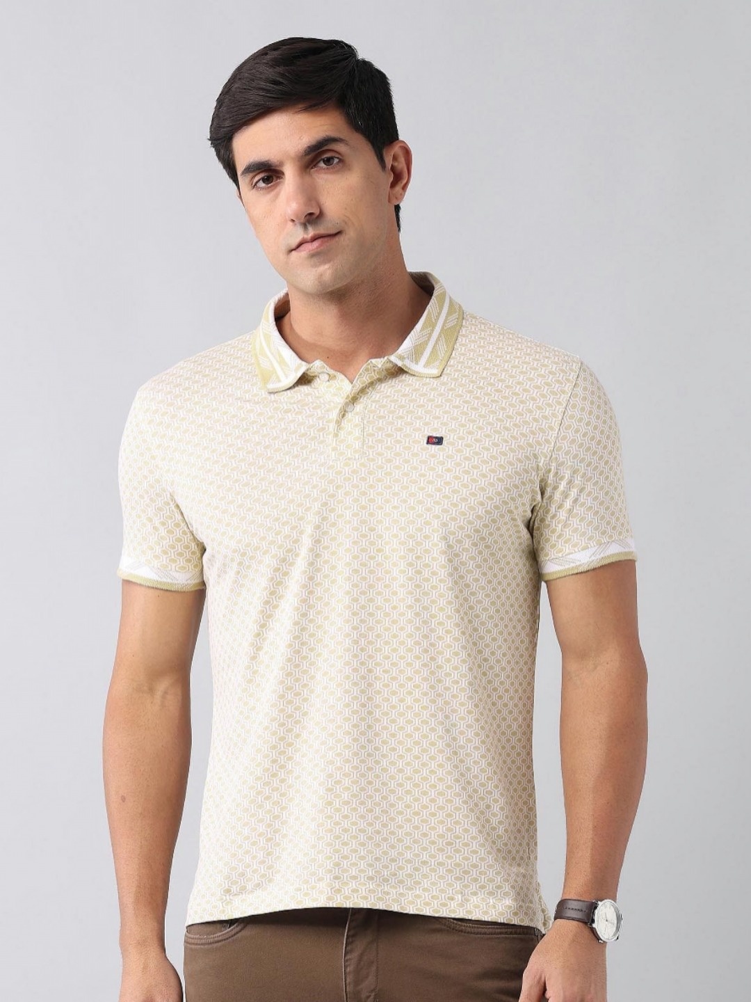 

AD By Arvind Men Polo Collar Slim Fit T-shirt, White