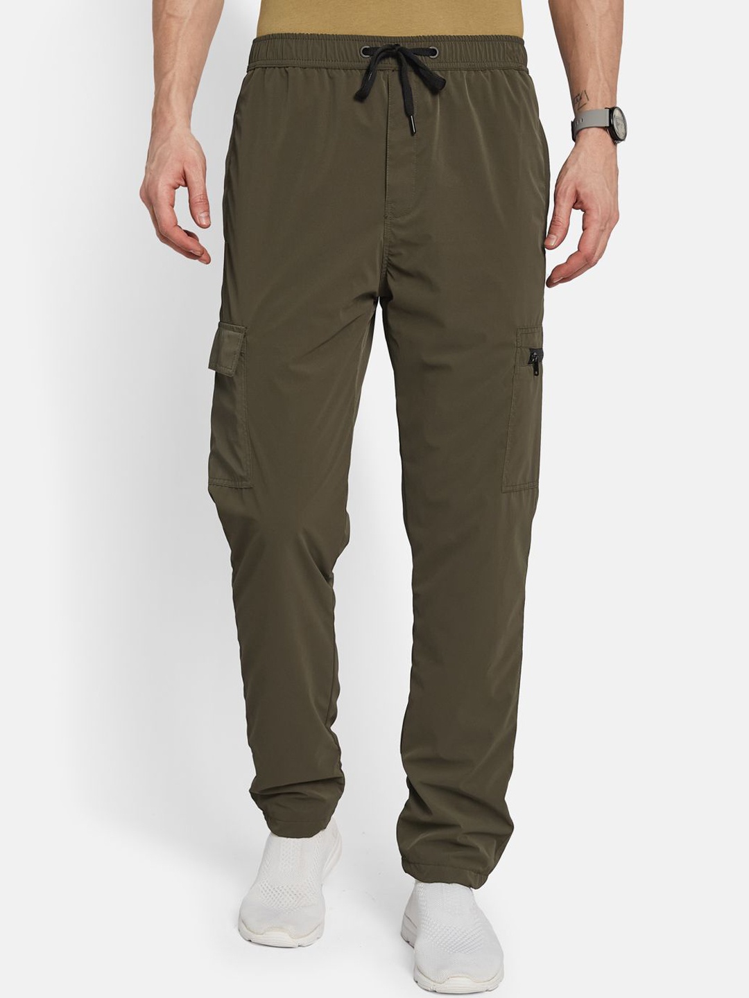 

Octave Men Cotton Track Pants, Brown