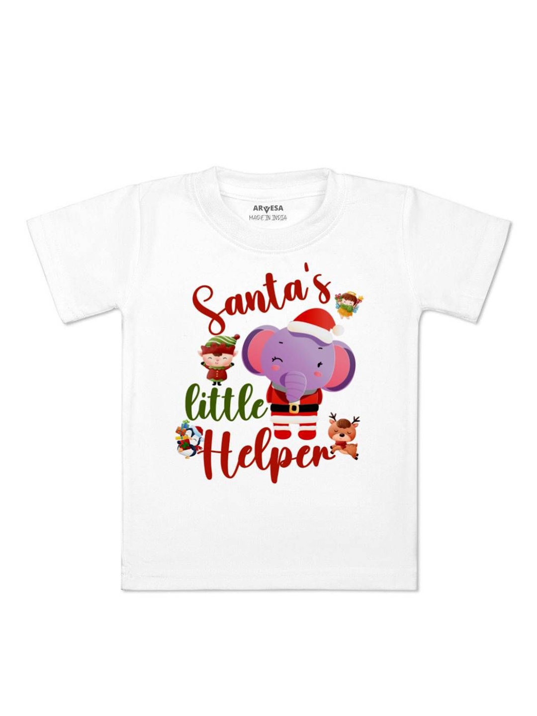 

Arvesa First Christmas Printed Kids Unisex T-shirt, White