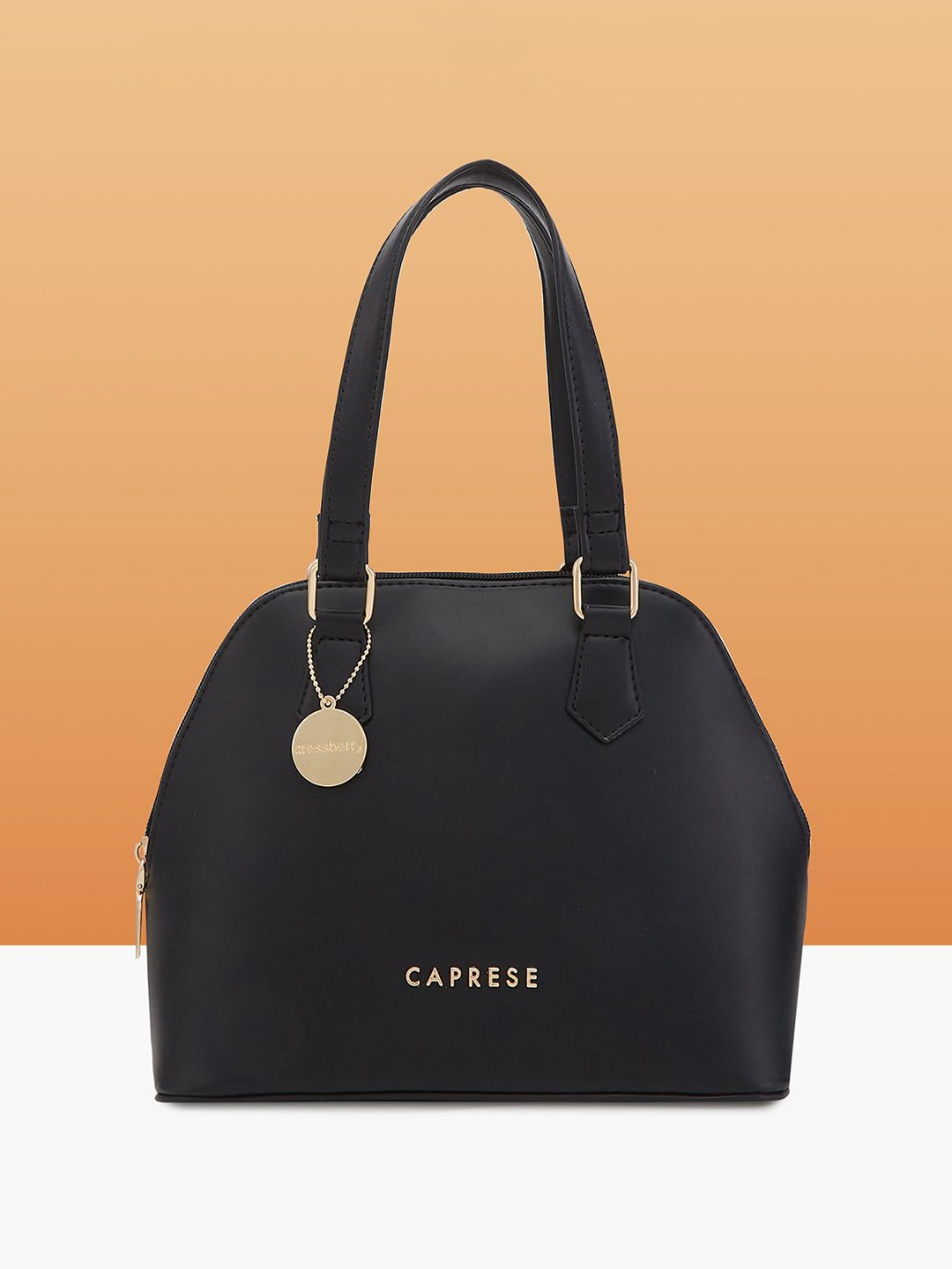 

DressBerry X CAPRESE Half Moon Handheld Bag, Black