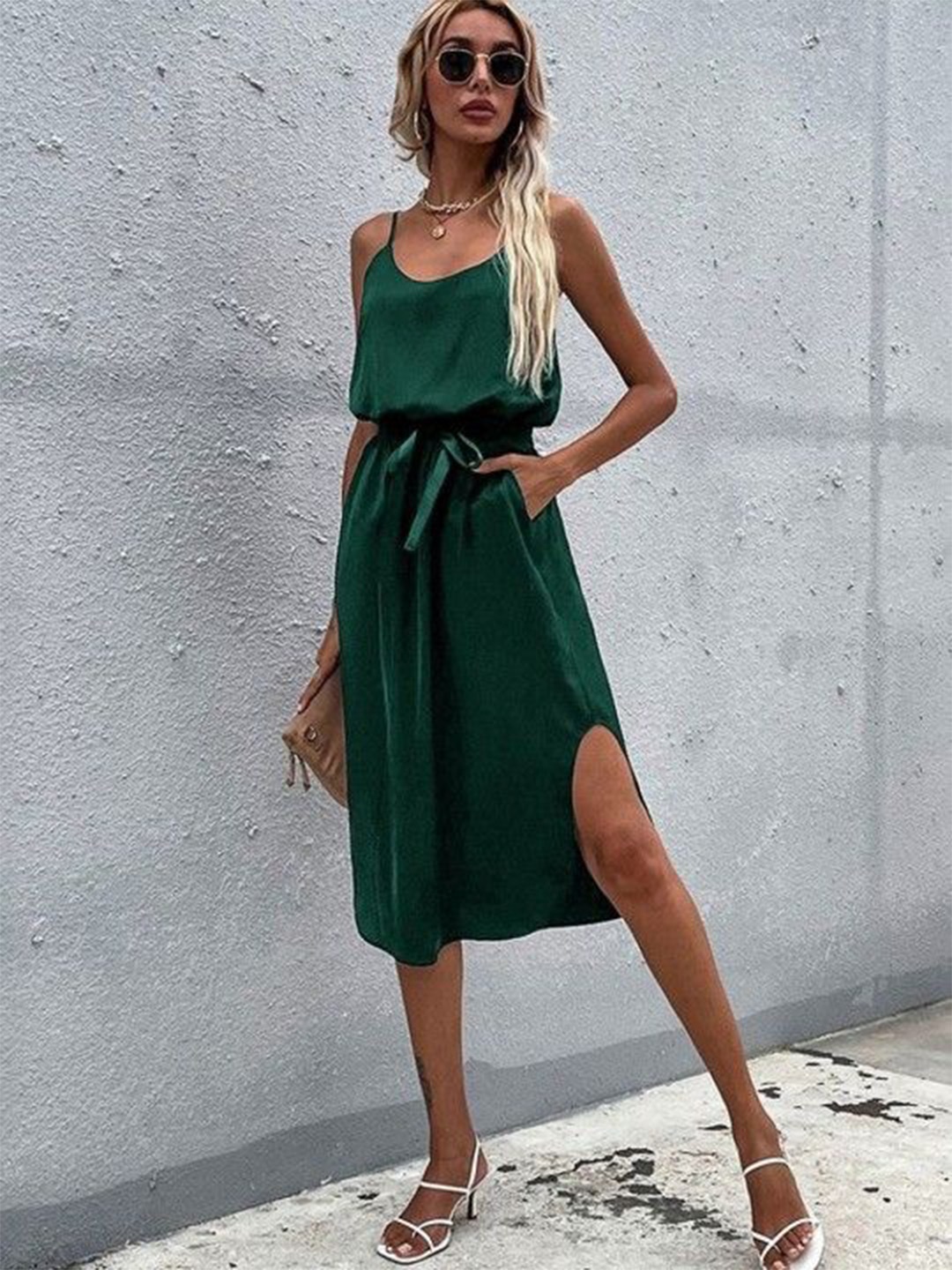 

DressBerry A-Line Dress, Green