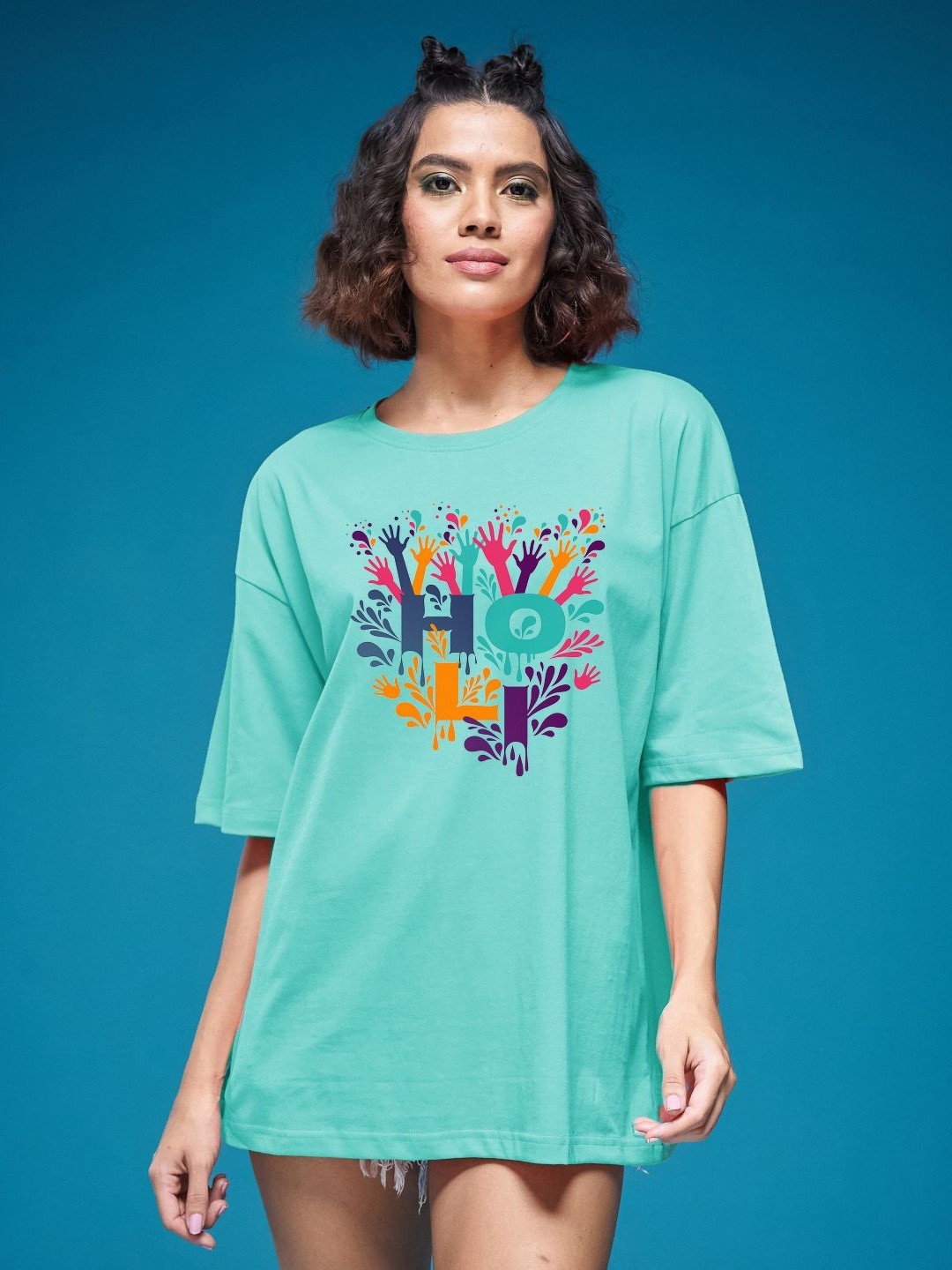 

SMARTEES Women Printed T-shirt, Sea green
