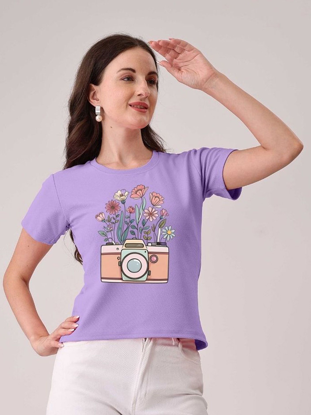 

Moda Rapido Women Printed T-shirt, Purple