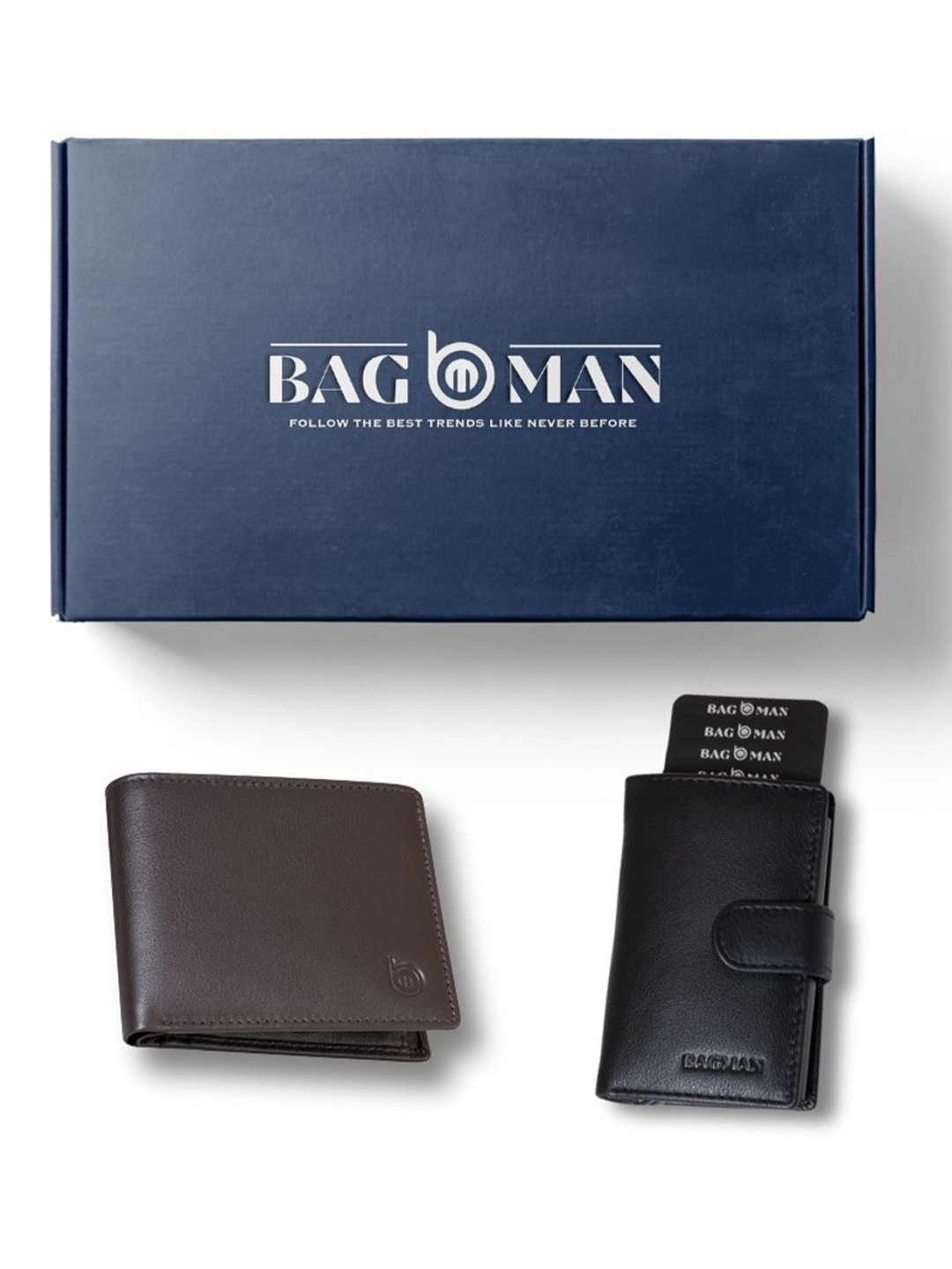 

BAGMAN Unisex Accessory Gift Set of, Brown