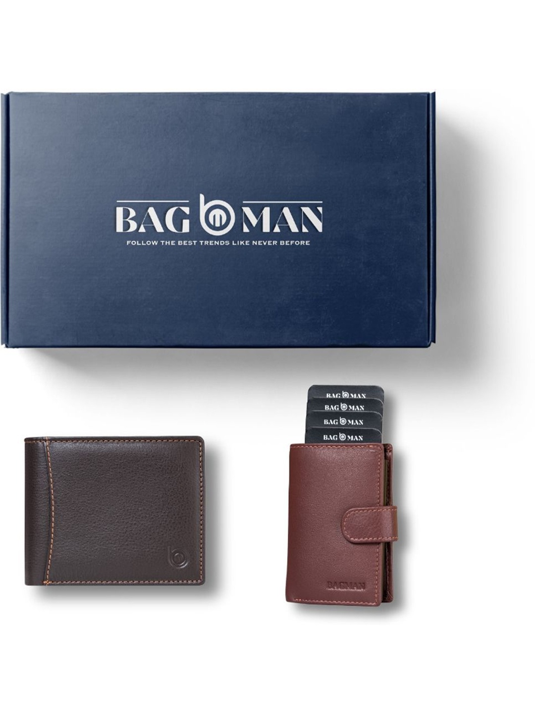 

BAGMAN Unisex Accessory Gift Set of, Brown