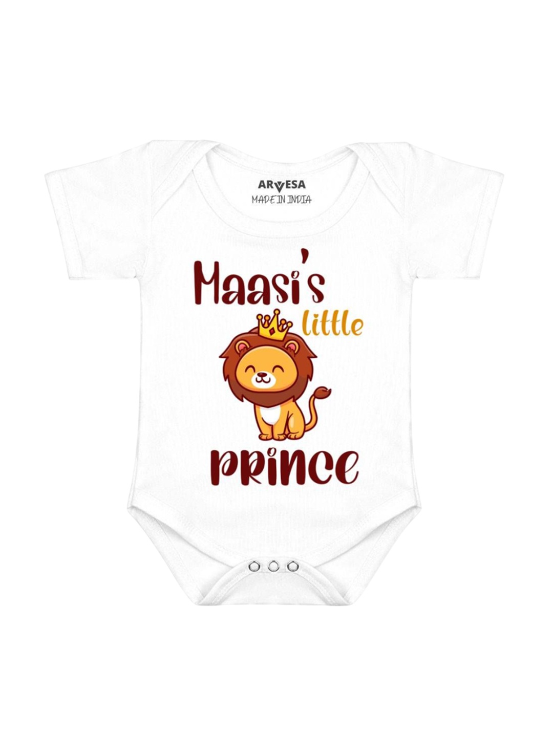 

Arvesa Kids Maasi Little Prince Printed Cotton Romper, White