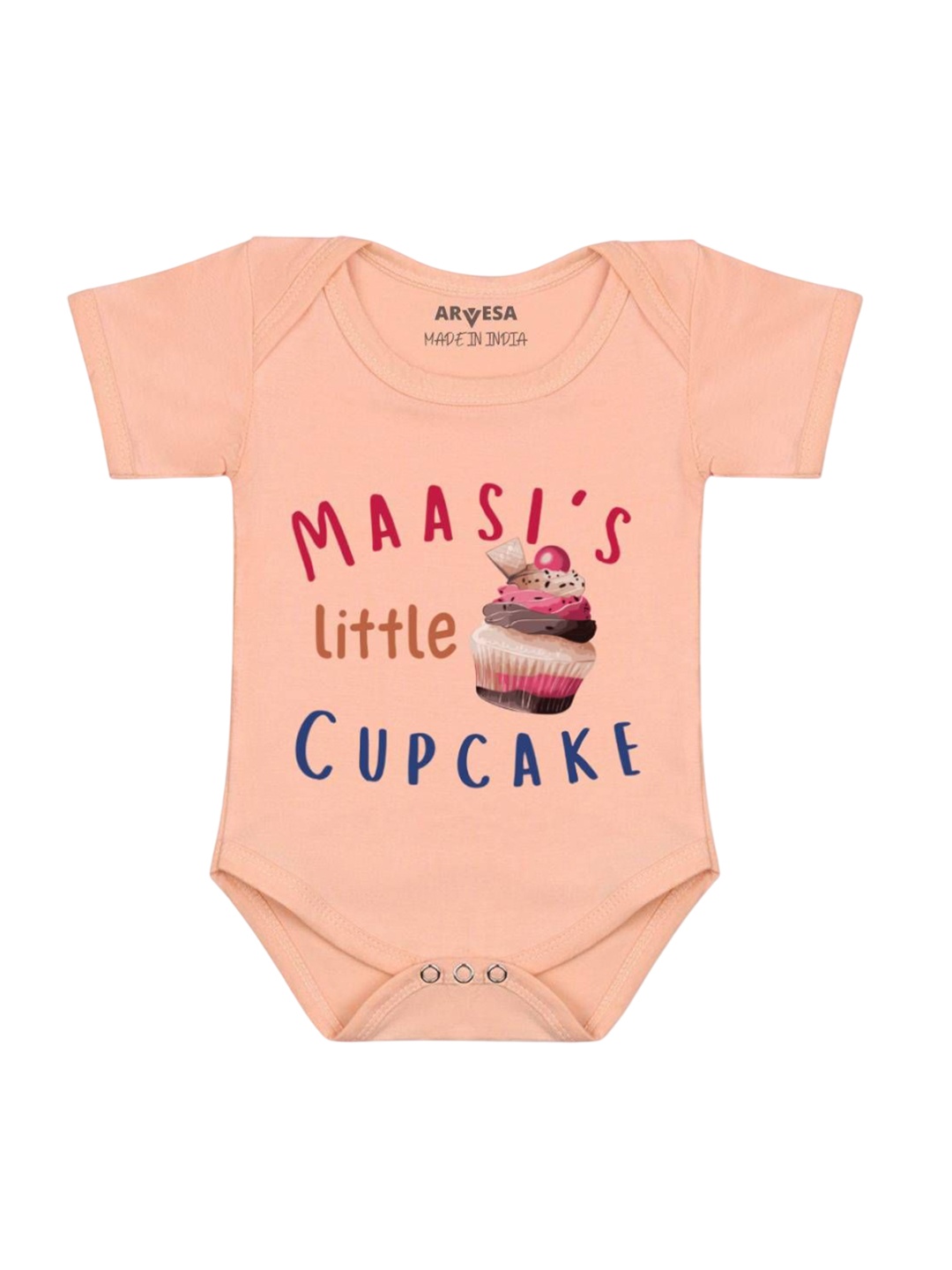 

Arvesa Kids Maasi Little Cupcake Printed Romper, Peach