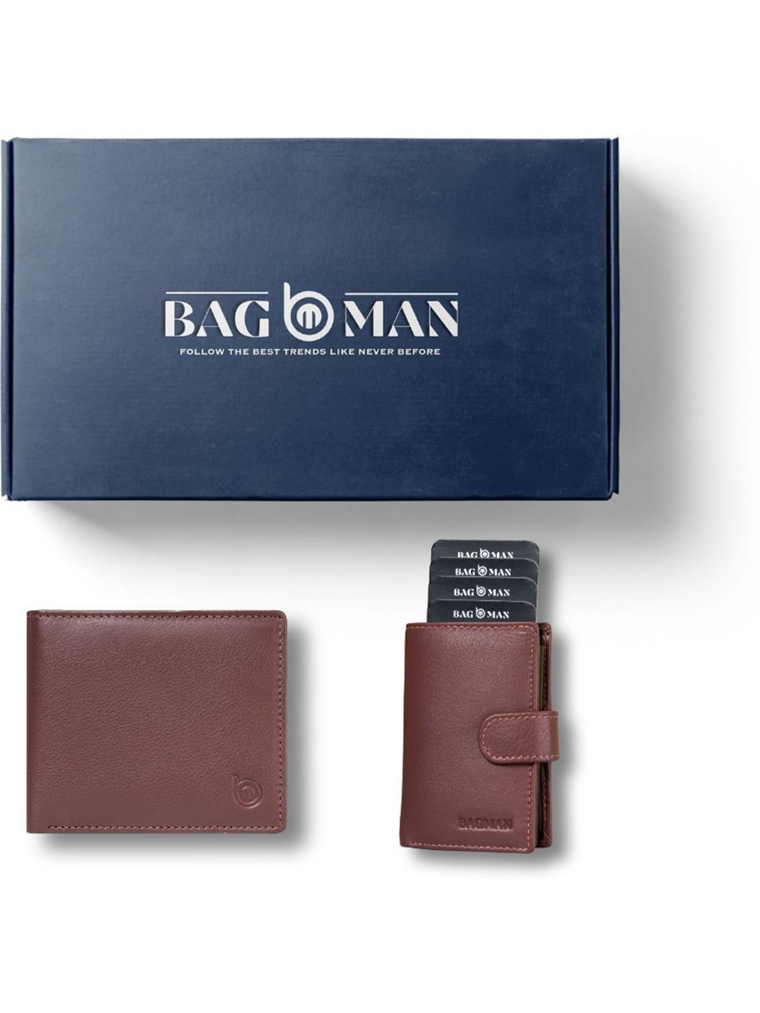 

BAGMAN Unisex Accessory Gift Set of, Brown