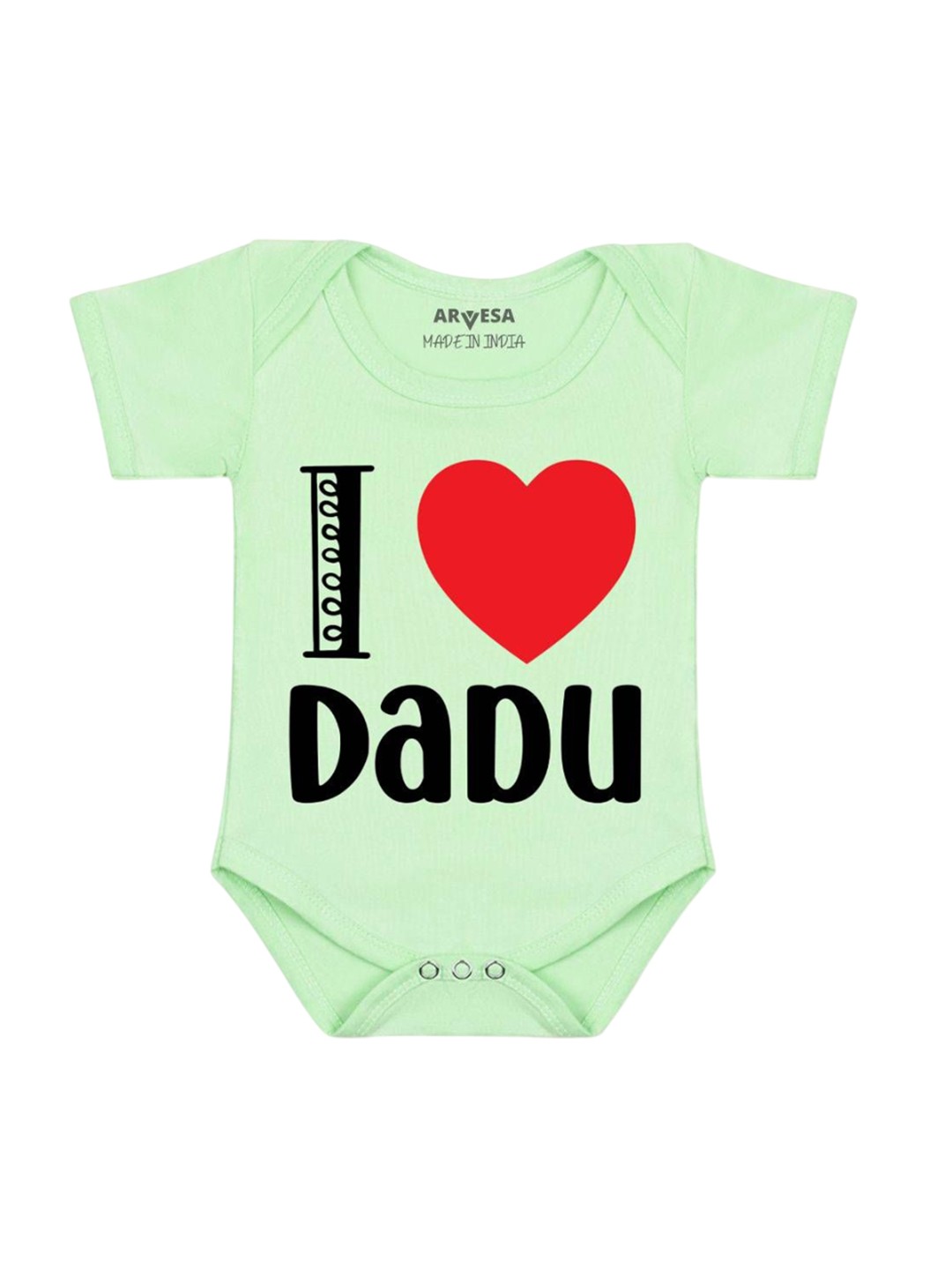 

Arvesa I Love Dadu Printed Romper, Green