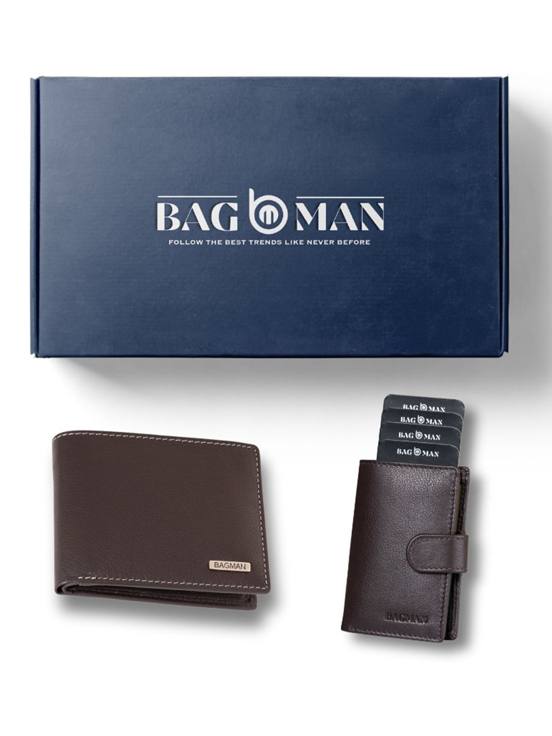 

BAGMAN Unisex Accessory Gift Set of, Brown