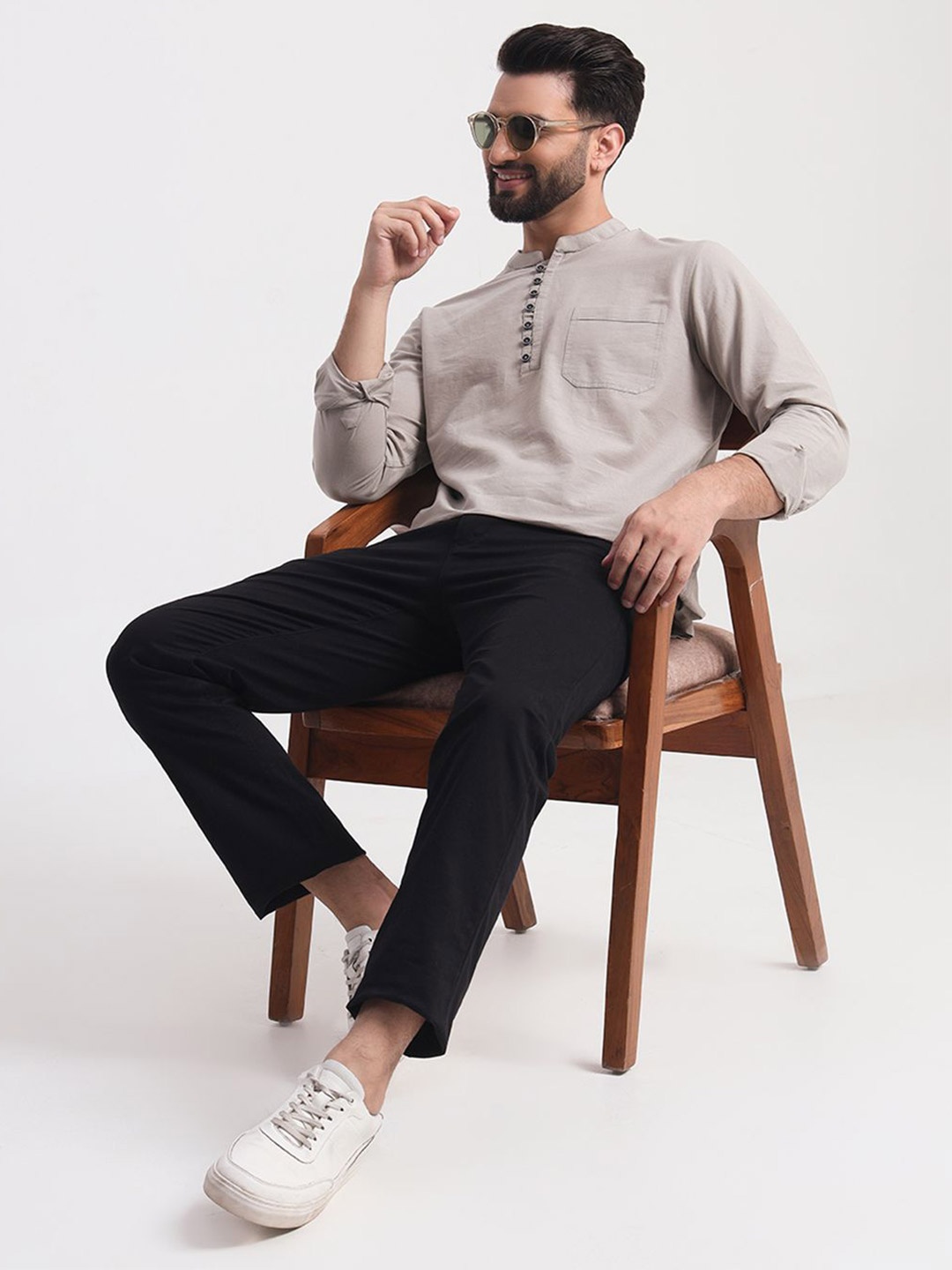 

ENSPYR Men Opaque Casual Shirt, Grey