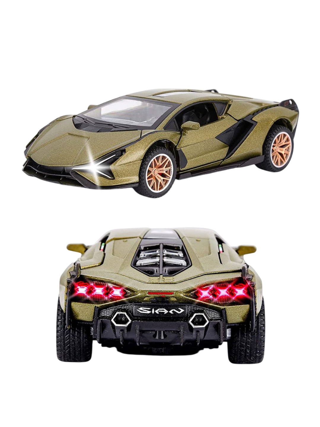 

COELON Kids 1:32 Scale Sian Toy Car Vehicles, Green