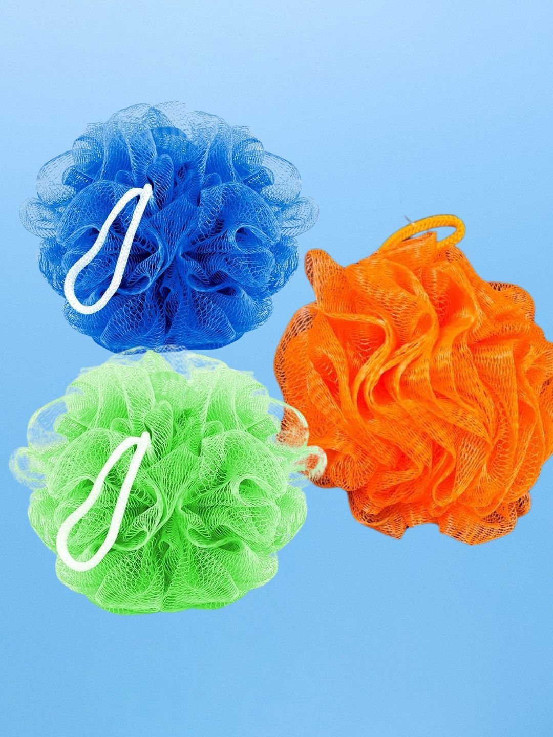 

Basicare Set Of 3 Bath Loofah Sponge- 40 g Each, Blue