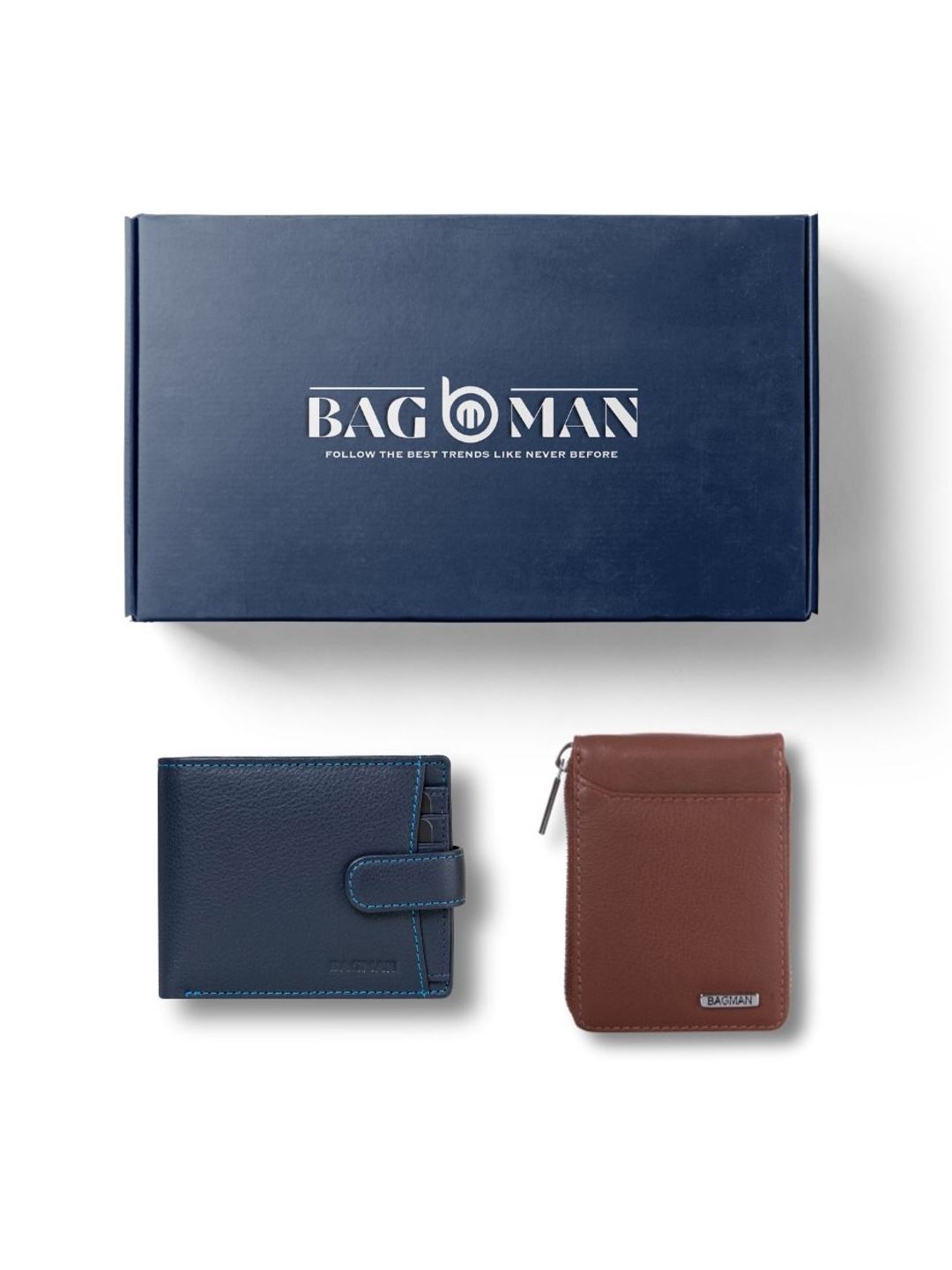 

BAGMAN Unisex Accessory Gift Set of, Brown