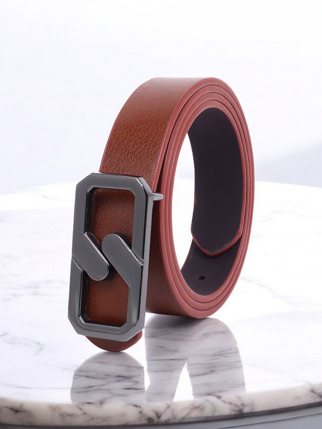 

CRUSSET Women PU Formal Belt, Tan