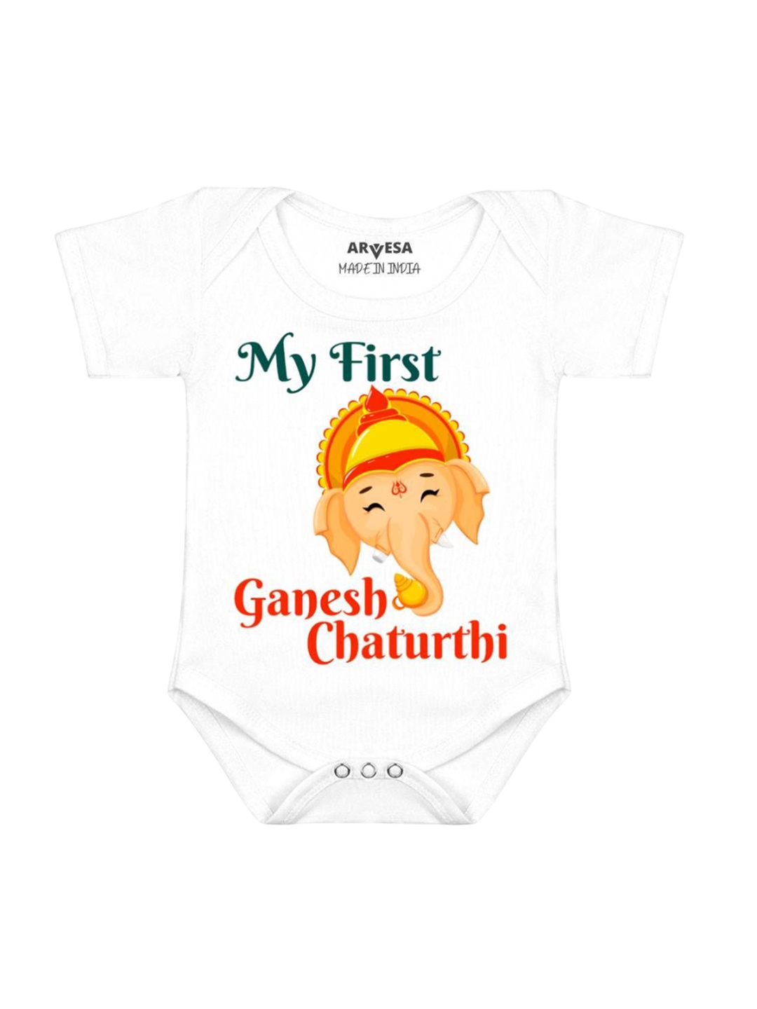 

Arvesa Infants Printed Bodysuit, White