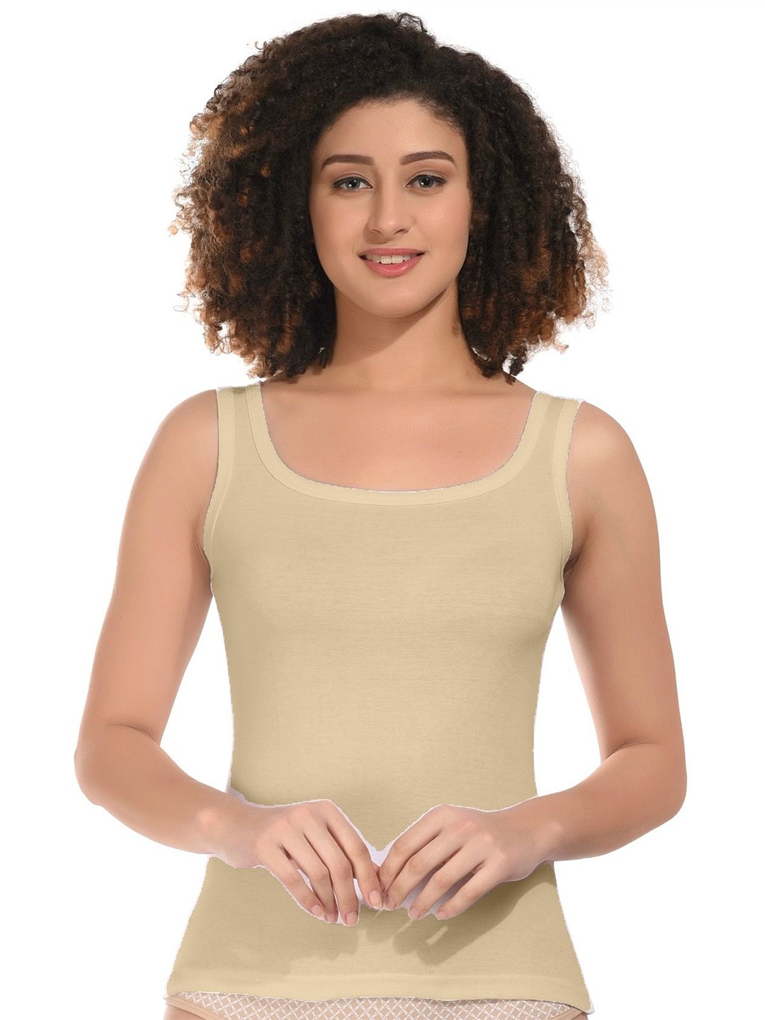 

BODYMIST Cotton Tank Top, Beige