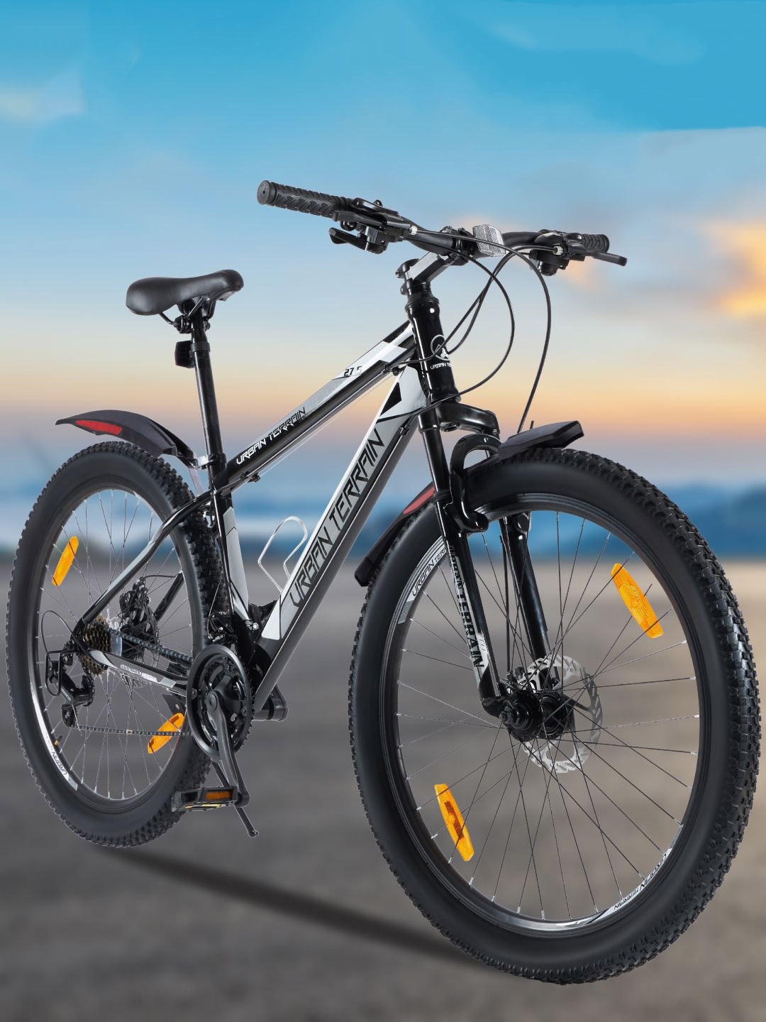 

URBAN TERRAIN UT1000 27.5T with 21-Speed Shimano Gear Mountain Bicycle, Black
