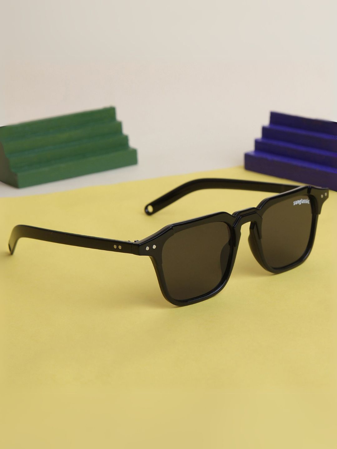 

SUNGLASSIC Unisex Kingsman Full Black Square Sunglasses KINGSMAN-FULL-BLACK