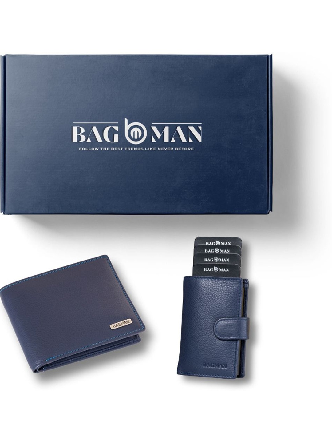 

BAGMAN Unisex Accessory Gift Set of, Navy blue