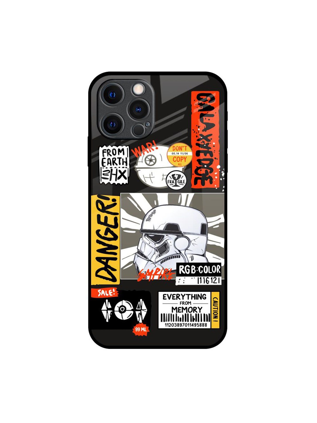 

QRIOH Typography Printed iPhone 12 Pro Max Back Case Mobile Accessories, Black