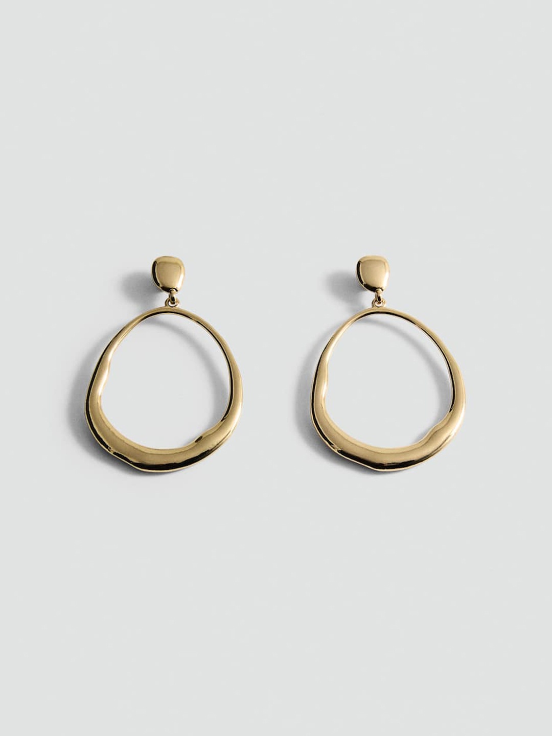 

MANGO Contemporary Drop Earrings, Gold