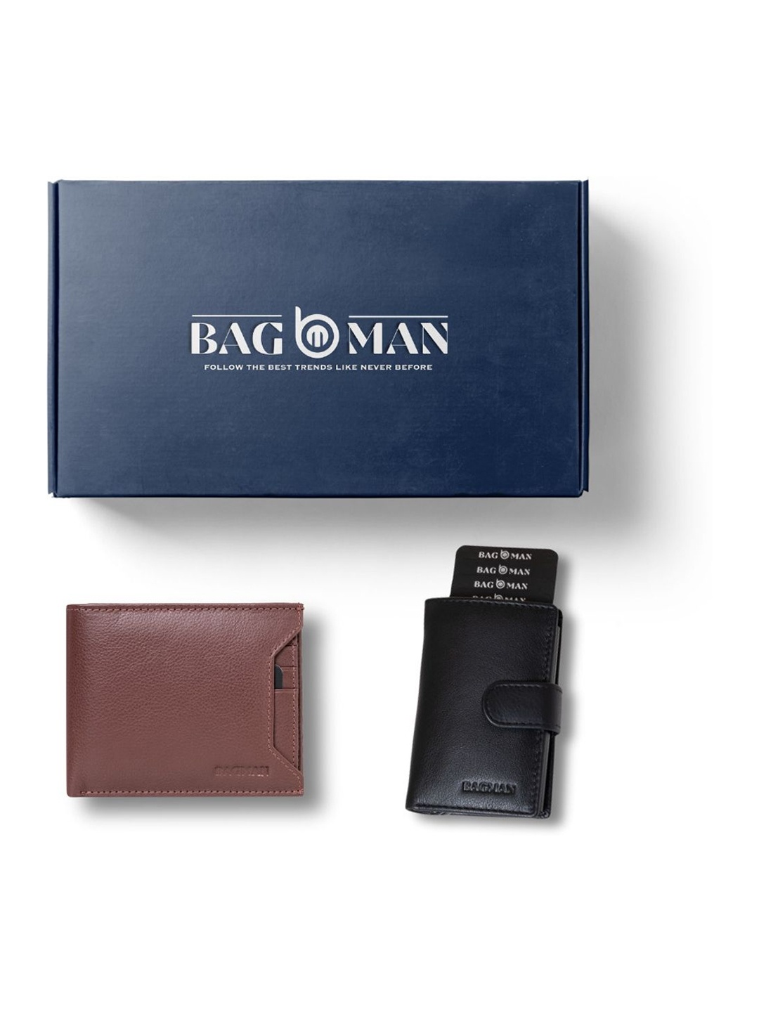 

BAGMAN Unisex Accessory Gift Set of, Brown