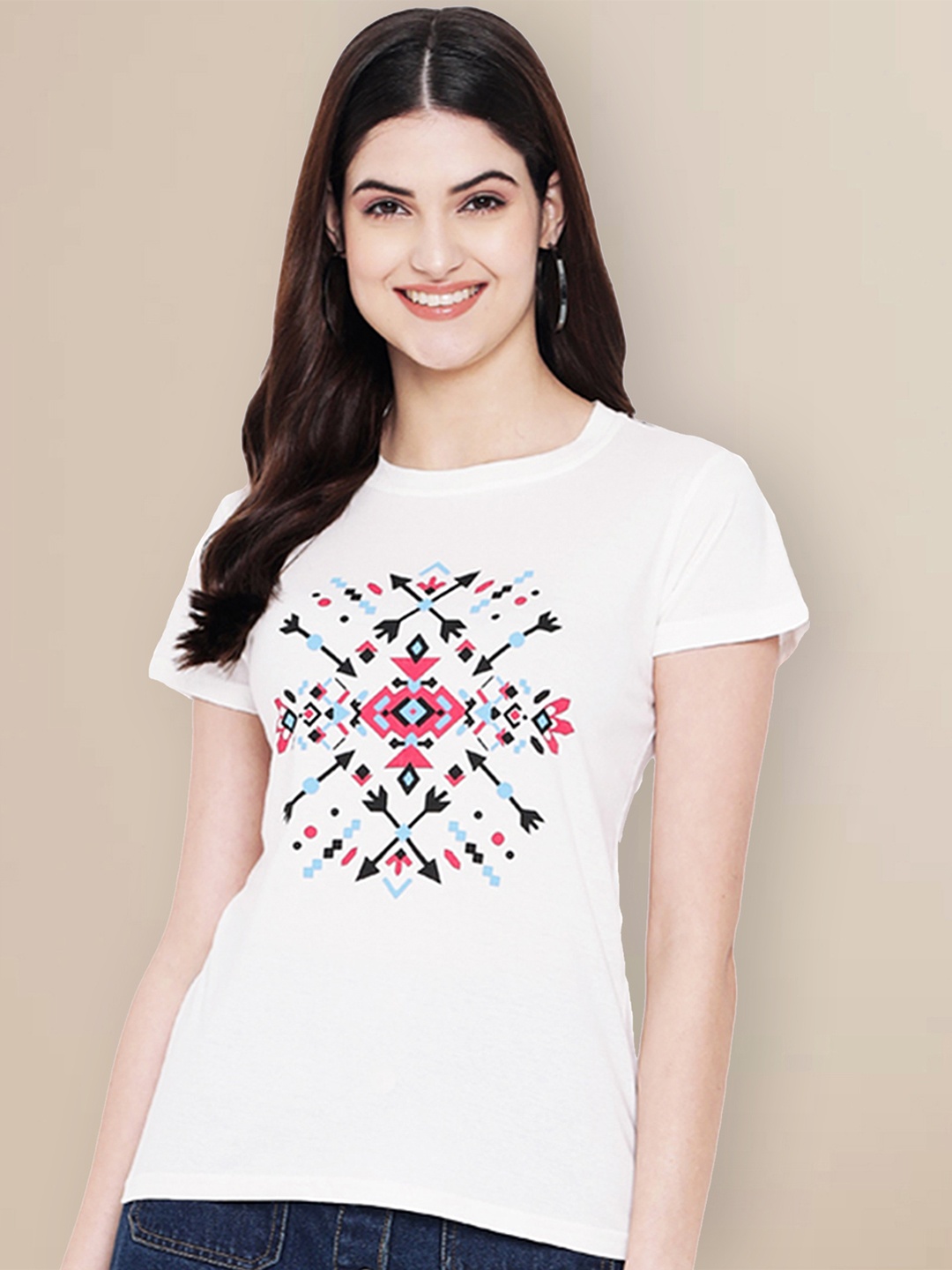 

Metronaut Women Typography Printed T-shirt, White