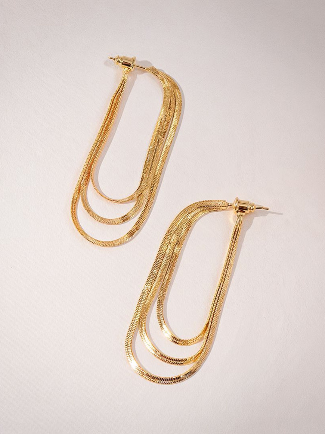 

Amalfa Classic Gold-Plated Stainless Steel Drop Earrings