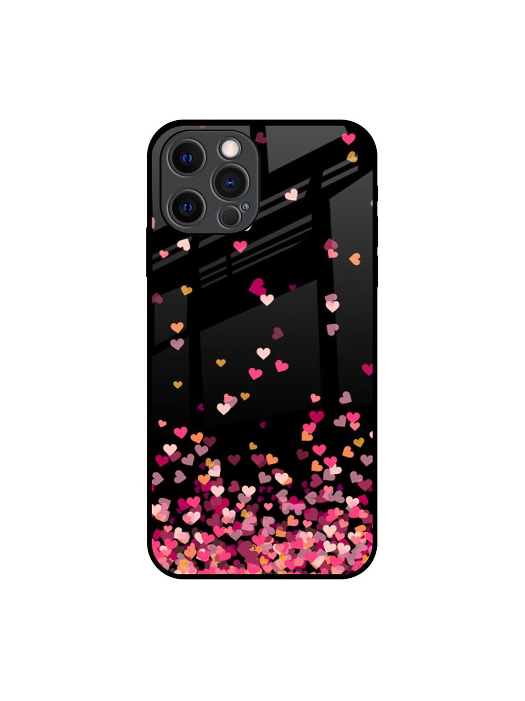 

QRIOH Quirky Printed iPhone 12 Pro Back Case Mobile Accessories, Black