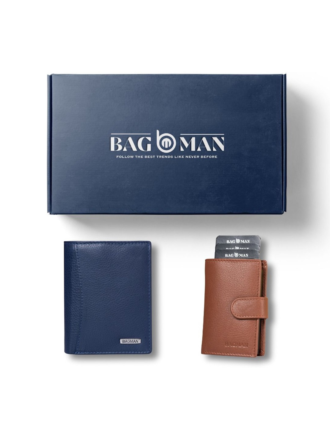 

BAGMAN Unisex Accessory Gift Set of, Navy blue