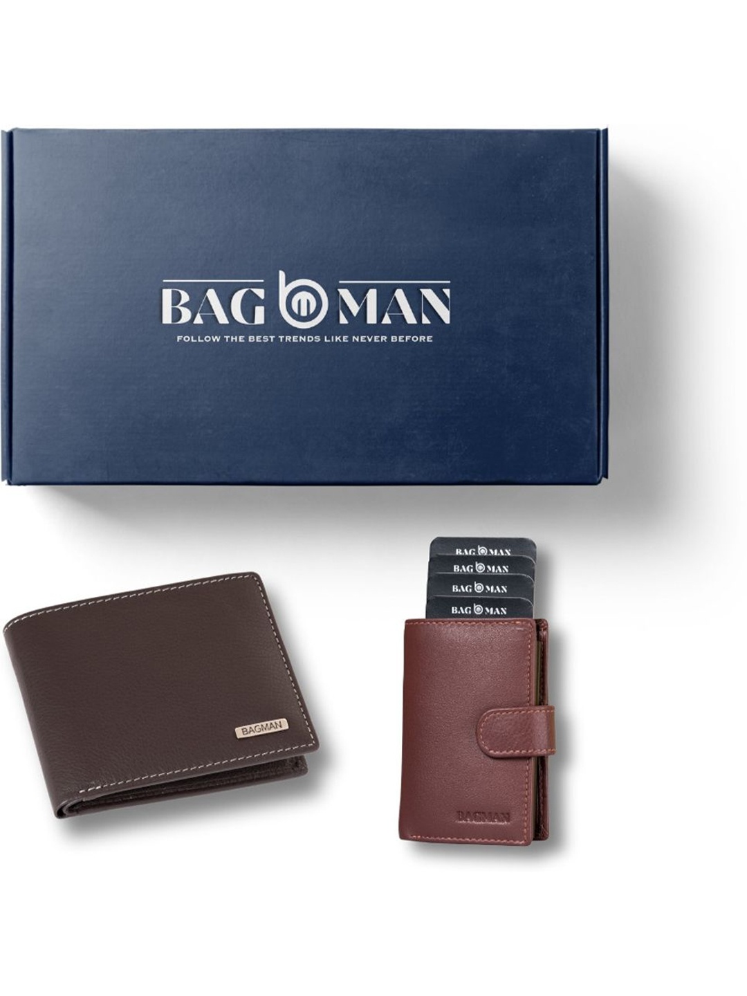 

BAGMAN Unisex Accessory Gift Set of, Brown