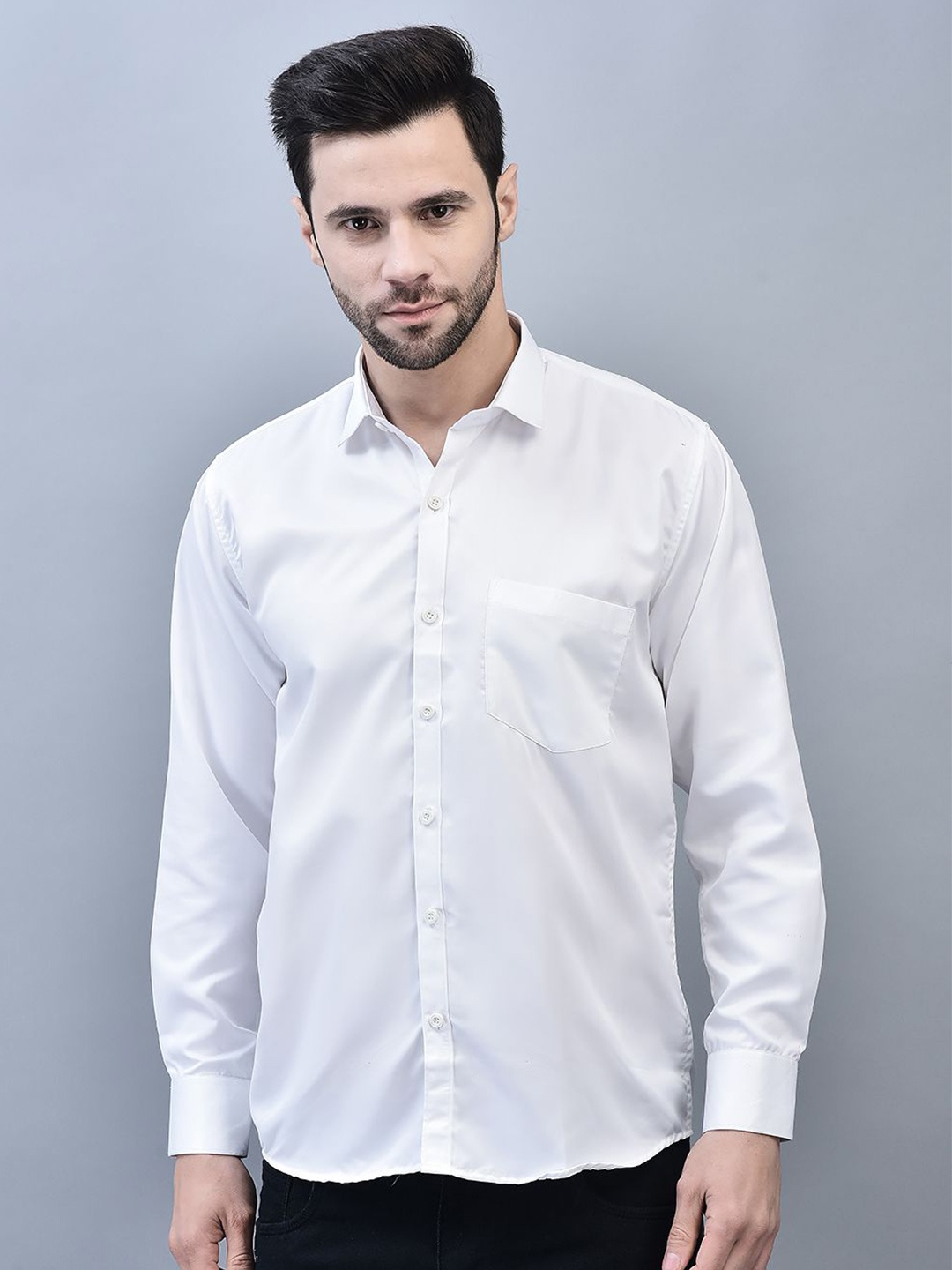 

CODE OF HONOUR Men Comfort Opaque Casual Shirt, White