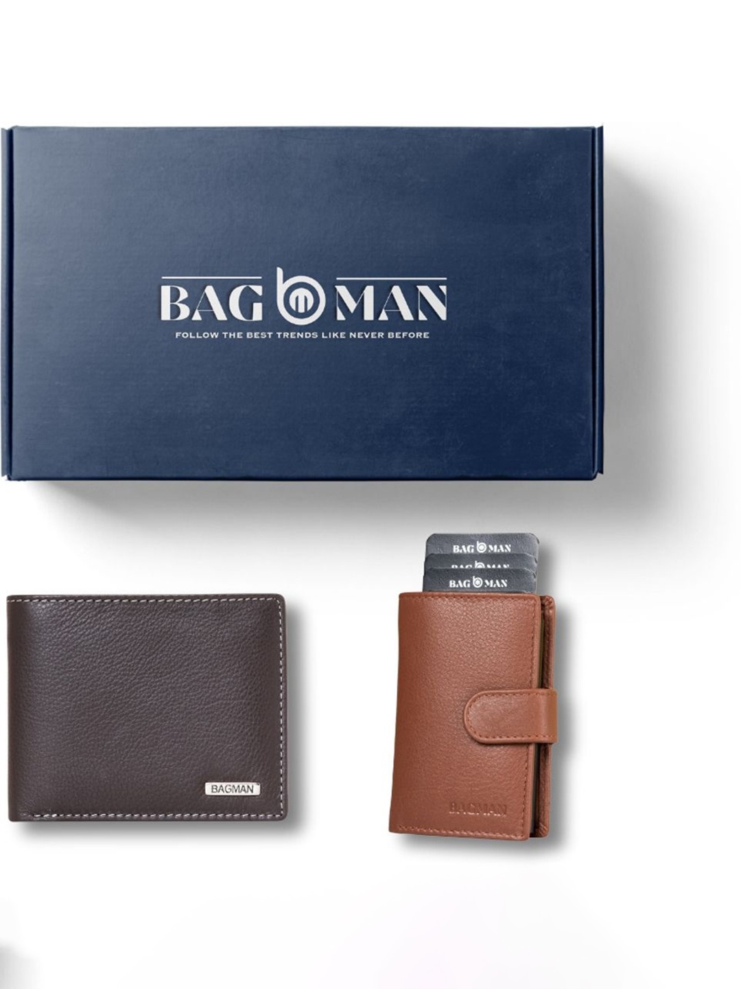 

BAGMAN Unisex Accessory Gift Set of, Brown