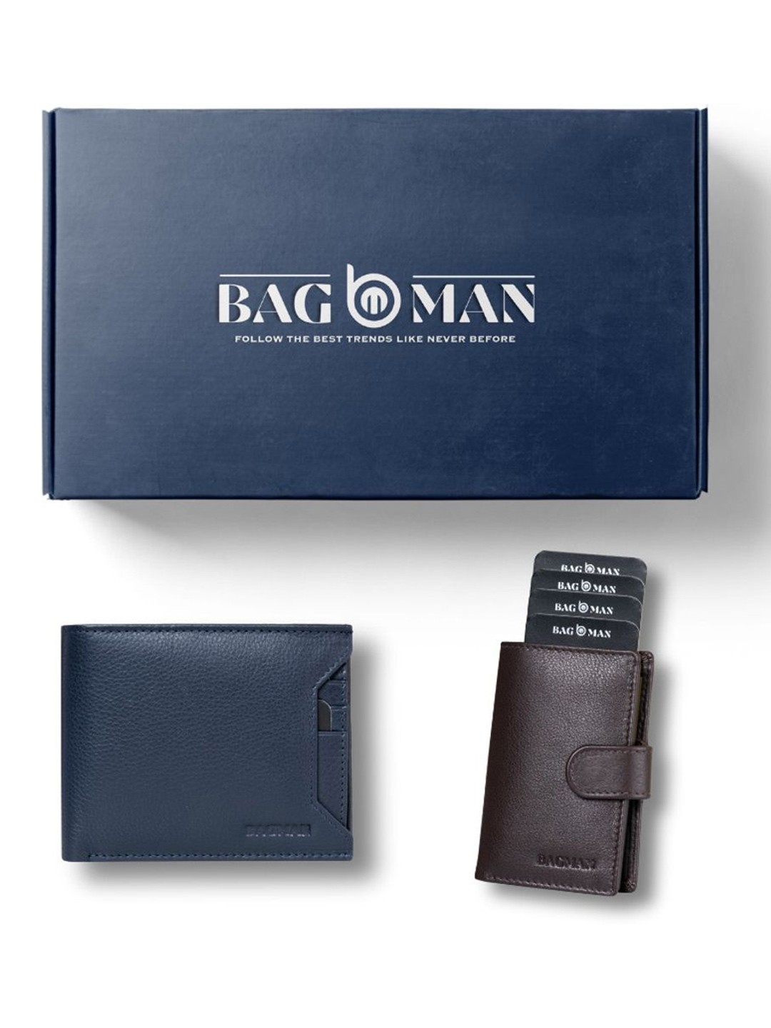 

BAGMAN Unisex Accessory Gift Set of, Navy blue