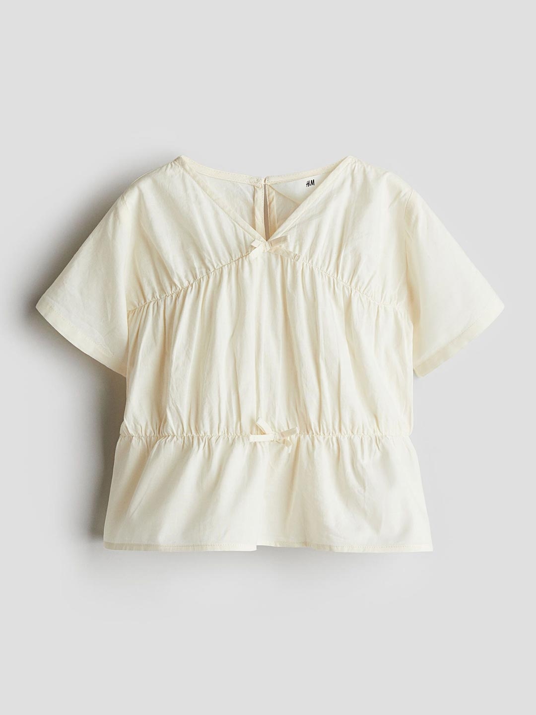 

H&M Peplum Cotton Blouse, White